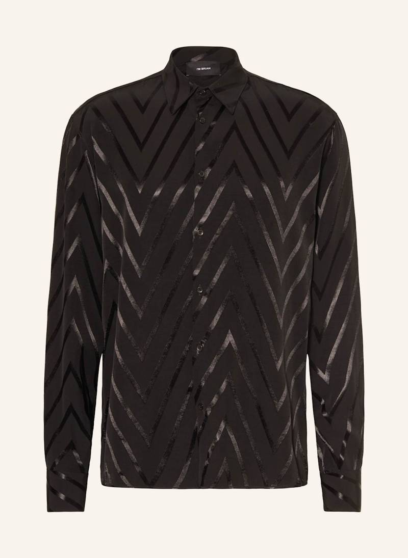 I'm Brian Satinhemd Regular Fit schwarz von I'M BRIAN