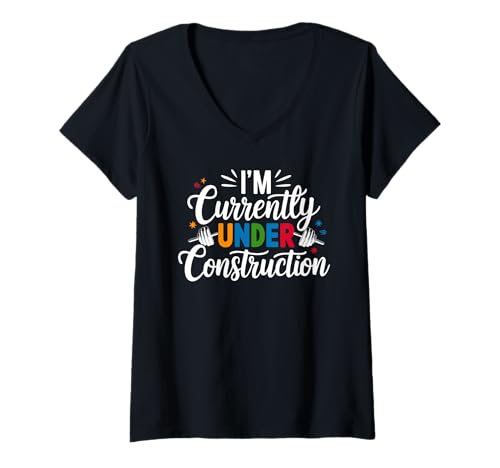 Damen ICH Bin GERADE IM AUFBAU Lustig T-Shirt mit V-Ausschnitt Damen ICH Bin GERADE IM AUFBAU Lustig T-Shirt mit V-Ausschnitt von I'M Currently UNDER Construction