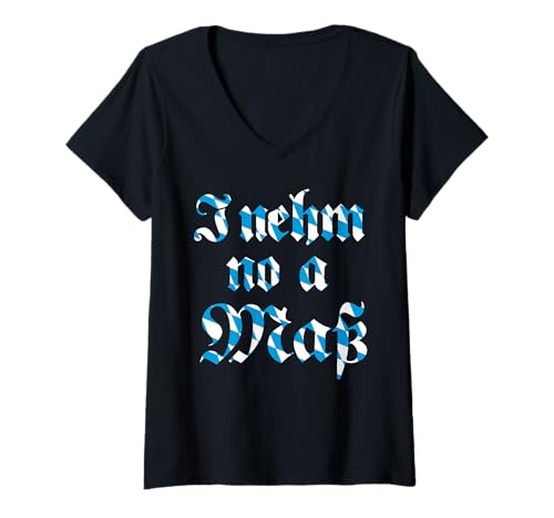 Damen I NEHM NO A MAß X Lecker Bierchen Wiesn Bayern Oktoberfest T-Shirt mit V-Ausschnitt Damen I NEHM NO A MAß X Lecker Bierchen Wiesn Bayern Oktoberfest T-Shirt mit V-Ausschnitt von I NEHM NO A MAß. Maß Bier Wiesn Tracht Oktoberfest