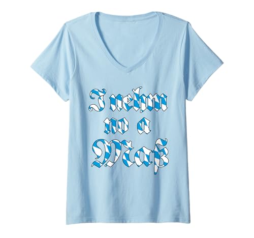 Damen I NEHM NO A MAß X Lecker Bierchen Wiesn Bayern Oktoberfest T-Shirt mit V-Ausschnitt Damen I NEHM NO A MAß X Lecker Bierchen Wiesn Bayern Oktoberfest T-Shirt mit V-Ausschnitt von I NEHM NO A MAß. Maß Bier Wiesn Tracht Oktoberfest