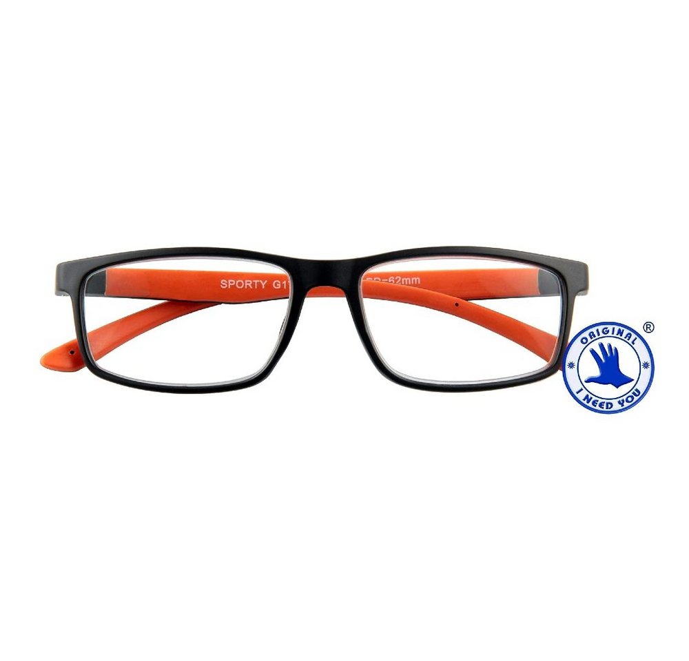 I Need You Lesebrille Sporty Braun-Orange mit Etui (2,5 dpt) I Need You Lesebrille Sporty Braun-Orange mit Etui (2,5 dpt) von I Need You