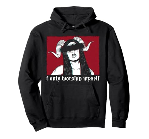 Ich verehre mich nur selbst Satan Girl Pullover Hoodie von I Only Worship Myself Satan Girl