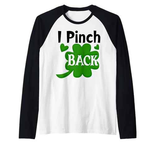 I Punch Back Lustiges St. Patrick's Day Kleeblatt Damen Herren Irisch Raglan von I Punch Back Funny St Patrick's Day GnomeShamrock