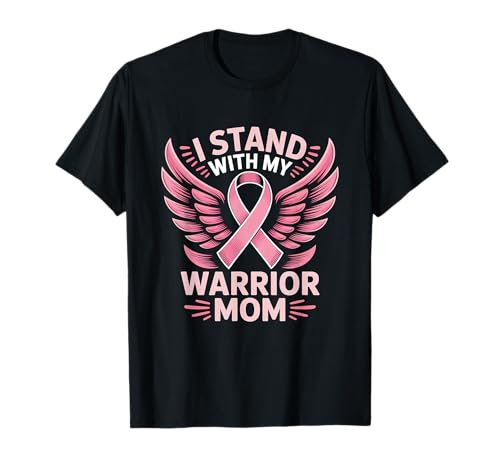 Brustkrebs bekämpfen Kinder Mädchen Frauen Brustkrebs Monat T-Shirt Brustkrebs bekämpfen Kinder Mädchen Frauen Brustkrebs Monat T-Shirt von I Stand with my Warrior Mom