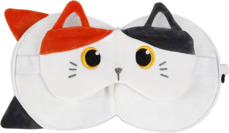 I-TOTAL Schlafmaske I-TOTAL Kissen m. Schlafmaske verschließb. Kissen m.Haken orange Katze von I-TOTAL