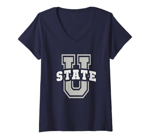 Damen Das generische College-Bildungsspiel der Sarcastic State University geht weiter T-Shirt mit V-Ausschnitt Damen Das generische College-Bildungsspiel der Sarcastic State University geht weiter T-Shirt mit V-Ausschnitt von I Teach Graduate School Rocks Smarty Pants Humor