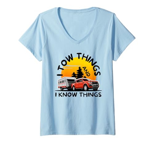 Damen I Tow Things and I know Things Funny T-Shirt mit V-Ausschnitt Damen I Tow Things and I know Things Funny T-Shirt mit V-Ausschnitt von I Tow Things and I know Things Funny Design