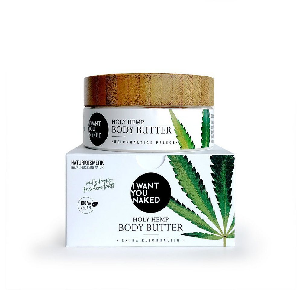 I WANT YOU NAKED Körperbutter IWYN Holy Hemp Set, 1-tlg., Body Butter mit Bio-Hanfsamenöl 200ml extra reichhaltig vegan handmade von I WANT YOU NAKED