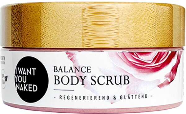 I Want You Naked Balance Scrub Körperpeeling Rose & Johanniskraut-Öl 200 ml von I Want You Naked