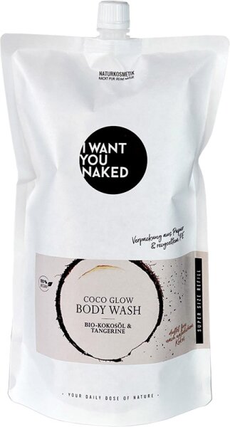 I Want You Naked Coco Glow Body Wash Bio-Kokosöl & Tangerine REFILL 1000 ml von I Want You Naked