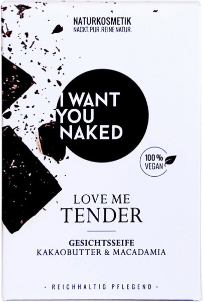 I Want You Naked Gesichtsseife Love Me Tender Kakaobutter & Macadamia-Öl 100 g von I Want You Naked