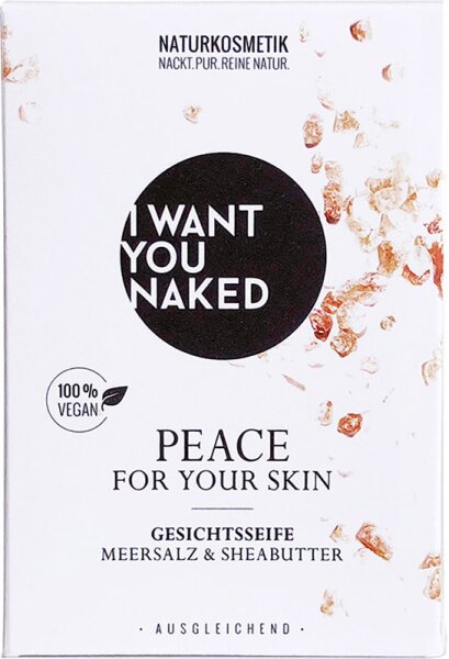 I Want You Naked Gesichtsseife Peace For Your Skin Meersalz & Sheabutter 100 g von I Want You Naked