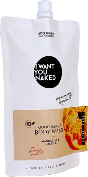 I Want You Naked Good Karma Body Wash Mandarine & Lorbeer REFILL 250 ml von I Want You Naked