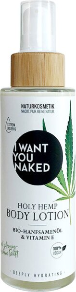 I Want You Naked Holy Hemp Body Lotion Bio-Hanfsamenöl & Vitamin E 100 ml von I Want You Naked