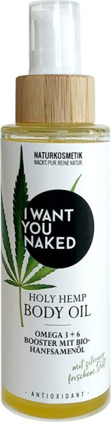 I Want You Naked Holy Hemp Body Oil Bio-Hanfsamenöl & Vitamin E 100 ml von I Want You Naked