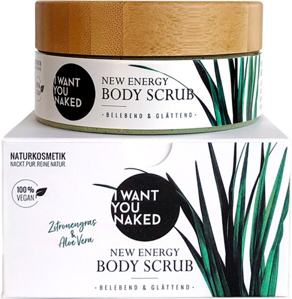 I Want You Naked New Energy Scrub Körperpeeling Zitronengras & Aloe Vera 500 ml von I Want You Naked