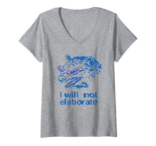 Damen Ich werde Nicht näher darauf eingehen. Lustig für Männer und Frauen T-Shirt mit V-Ausschnitt Damen Ich werde Nicht näher darauf eingehen. Lustig für Männer und Frauen T-Shirt mit V-Ausschnitt von I Will Not Elaborate Tees