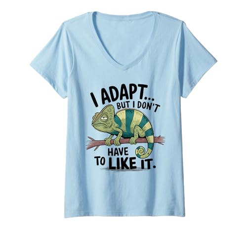 Damen I adapt but i don't have to like it T-Shirt mit V-Ausschnitt Damen I adapt but i don't have to like it T-Shirt mit V-Ausschnitt von I adapt but i don't have to like it apparels
