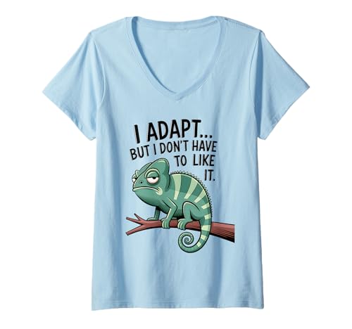Damen I adapt but i don't have to like it T-Shirt mit V-Ausschnitt Damen I adapt but i don't have to like it T-Shirt mit V-Ausschnitt von I adapt but i don't have to like it apparels