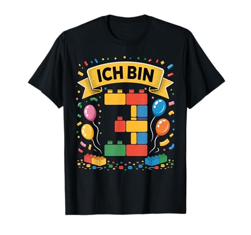 Kinder Bausteine Geburtstag Junge Mädchen 3 Jahre alt T-Shirt von I am 3 Building Blocks