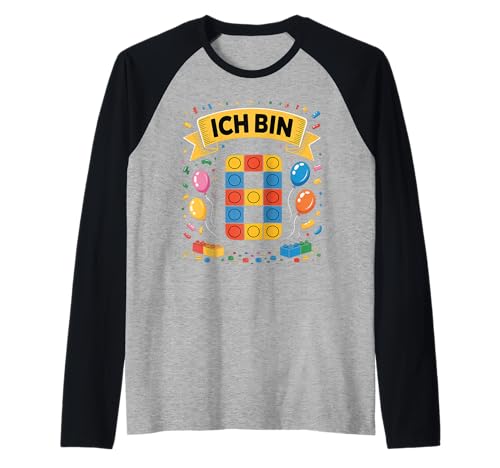 Kinder Bausteine Geburtstag Junge Mädchen 8 Jahre alt Raglan Kinder Bausteine Geburtstag Junge Mädchen 8 Jahre alt Raglan von I am 8 Building Blocks