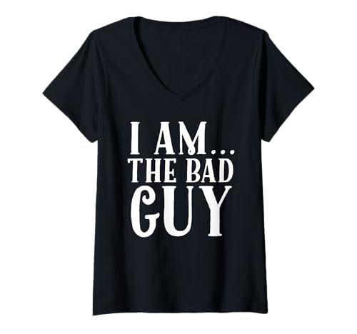Damen Ich Bin der Bösewicht Shirt T-Shirt mit V-Ausschnitt Damen Ich Bin der Bösewicht Shirt T-Shirt mit V-Ausschnitt von I am the Bad Guy T-shirt