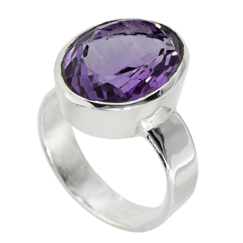 I-be, Amethyst lila Edelstein Ring facettiert 925 Sterling Silber, 100322/12x16 (58) von I-be