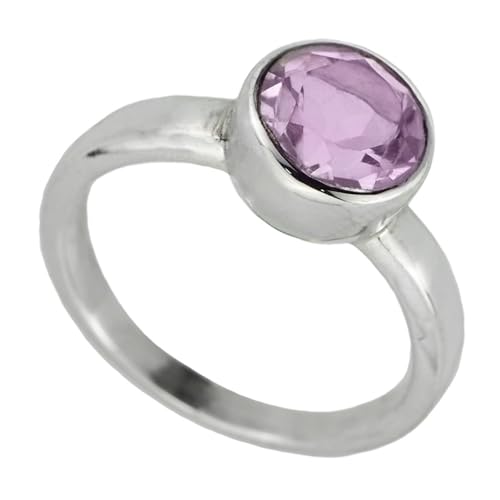 I-be, Amethyst lila Edelstein Ring facettiert 925 Sterling Silber, 100322/8x10m (56) von I-be