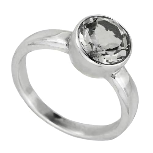 I-be, Bergkristall Edelstein Ring 925 Sterling Silber 100721/11m (56) von I-be