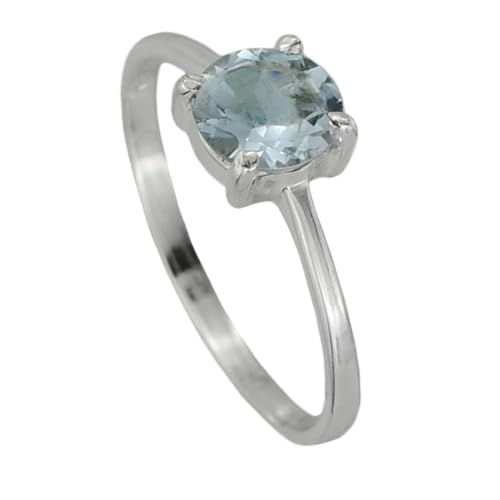 I-be, Blautopas Edelstein Ring facettiert, 925 Silber, im Geschenketui, 107221/6KF (56) von I-be