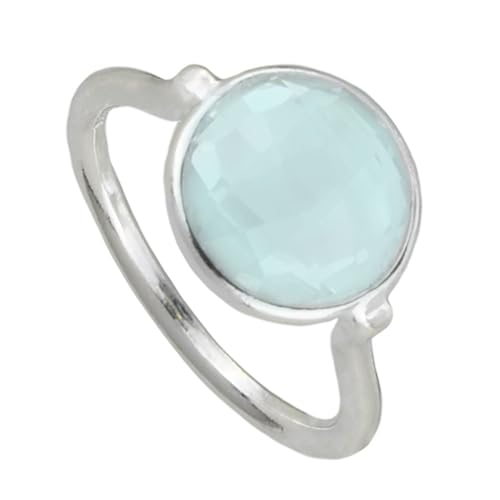 I-be, Calcit hellblau Edelstein Ring 925 Sterling Silber 101121/11 (54) von I-be