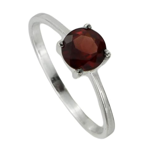 I-be, Granat Edelstein Ring facettiert, 925 Silber, im Geschenketui, 102121/6KF (54) von I-be