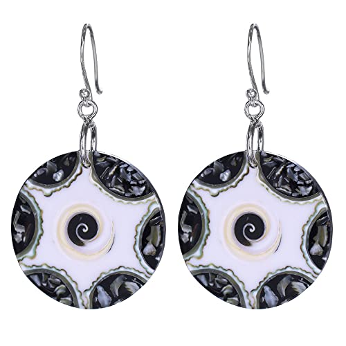 I-be, Meeresschmuck Ohrringe (Perlmutt, Shiva Eye rund) von I-be