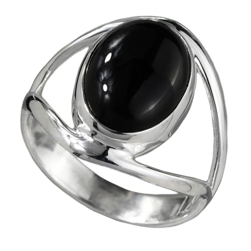 I-be, Onyx Edelstein Ring oval 925 Sterling Silber, 104412-2B/10x14 (60) von I-be