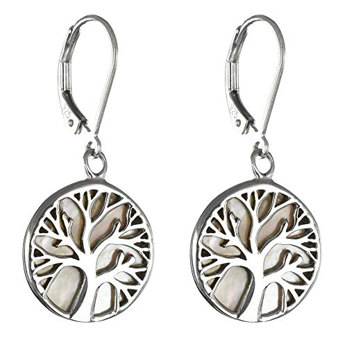 I-be, Perlmutt Ohrringe Baum des Lebens, 925 Silber, 394701 BDL mini KB von I-be