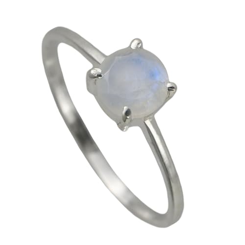 I-be, Regenbogen Mondstein Edelstein Ring 925 Sterling Silber 107921/6KF (52) von I-be