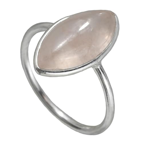 I-be, Rosenquarz Edelstein Ring 925 Sterling Silber, 1053 Narvette (54) von I-be