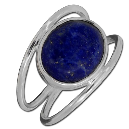 I-be,Lapis Lazuli Edelstein Ring oval, 925 Silber, im Geschenketui, 102912-2B/10x12 (58) von I-be