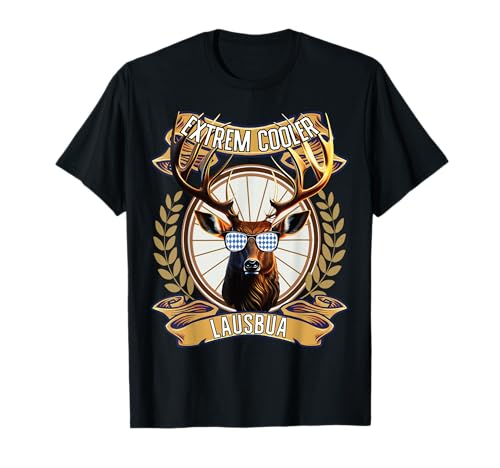 Extrem cooler Lausbua Hirsch Lederhose Kinder Trachten T-Shirt Extrem cooler Lausbua Hirsch Lederhose Kinder Trachten T-Shirt von I bin a bayrischer Lausbua Herren Jungen