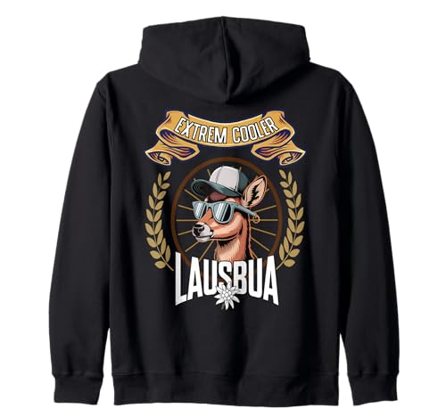 Lausbua Hirsch Lederhose Kinder Trachten Herren Lausbua Kapuzenjacke Lausbua Hirsch Lederhose Kinder Trachten Herren Lausbua Kapuzenjacke von I bin a bayrischer Lausbua Herren Jungen
