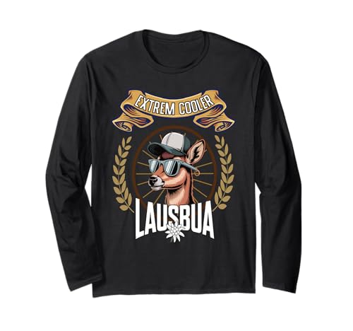 Lausbua Hirsch Lederhose Kinder Trachten Herren Lausbua Langarmshirt Lausbua Hirsch Lederhose Kinder Trachten Herren Lausbua Langarmshirt von I bin a bayrischer Lausbua Herren Jungen