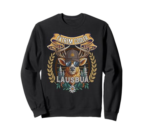 Lausbua Hirsch Lederhose Kinder Trachten Herren Lausbua Sweatshirt Lausbua Hirsch Lederhose Kinder Trachten Herren Lausbua Sweatshirt von I bin a bayrischer Lausbua Herren Jungen