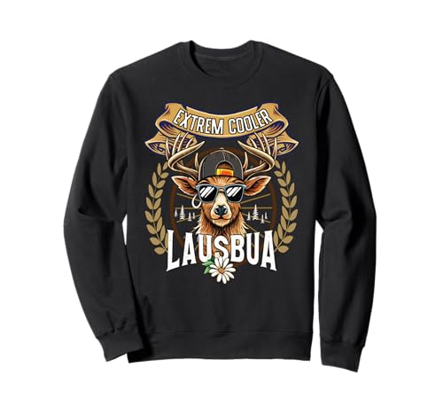Lausbua Hirsch Lederhose Kinder Trachten Herren Lausbua Sweatshirt Lausbua Hirsch Lederhose Kinder Trachten Herren Lausbua Sweatshirt von I bin a bayrischer Lausbua Herren Jungen