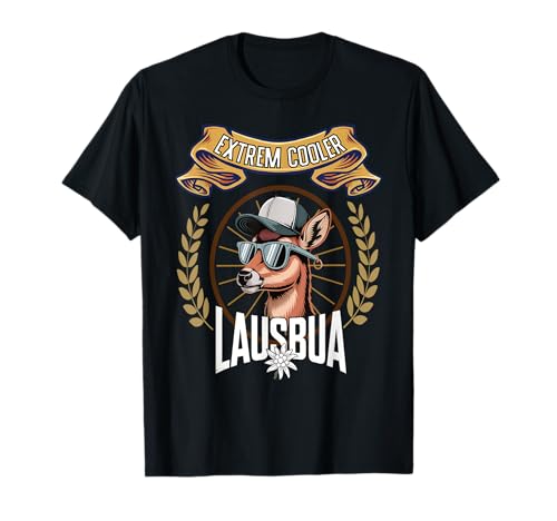Lausbua Hirsch Lederhose Kinder Trachten Herren Lausbua T-Shirt Lausbua Hirsch Lederhose Kinder Trachten Herren Lausbua T-Shirt von I bin a bayrischer Lausbua Herren Jungen