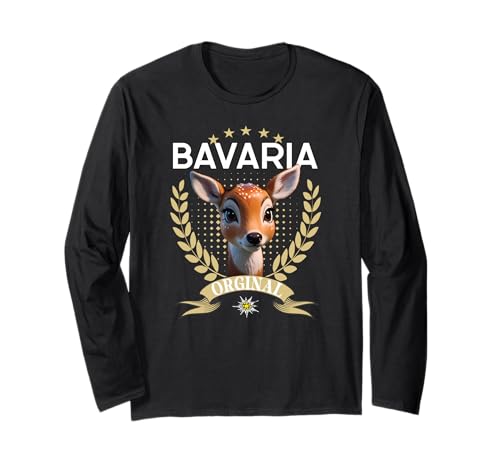 Bavaria Hirsch REH Lausbua Ersatz Lederhose Kinder Trachten Langarmshirt Bavaria Hirsch REH Lausbua Ersatz Lederhose Kinder Trachten Langarmshirt von I bin a bayrischer Lausbua Outfit Herren & Damen