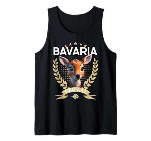 Bavaria Hirsch REH Lausbua Ersatz Lederhose Kinder Trachten Tank Top von I bin a bayrischer Lausbua Outfit Herren & Damen