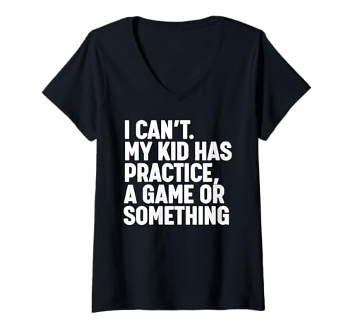 Damen Ich kann mein Kind nicht üben T-Shirt mit V-Ausschnitt Damen Ich kann mein Kind nicht üben T-Shirt mit V-Ausschnitt von I can't my kid has practice