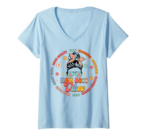 Damen Waxing Specialist I'd Wax That Esthetician Wax Boss Vibes T-Shirt mit V-Ausschnitt Damen Waxing Specialist I'd Wax That Esthetician Wax Boss Vibes T-Shirt mit V-Ausschnitt von I’d Wax That Esthetician Wax Boss Vibes