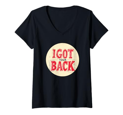 Damen "I Got Your Back"-Grafik für starke Bindungen T-Shirt mit V-Ausschnitt von I got your Back