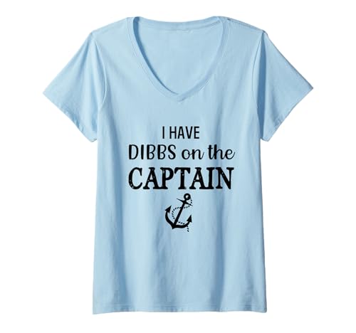 Damen Ich Habe Dibbs auf dem lustigen Boot des Kapitäns T-Shirt mit V-Ausschnitt Damen Ich Habe Dibbs auf dem lustigen Boot des Kapitäns T-Shirt mit V-Ausschnitt von I have dibbs on the captain funny boat
